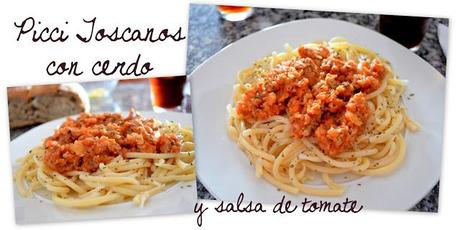 Pici Toscanos con cerdo y salsa de tomate