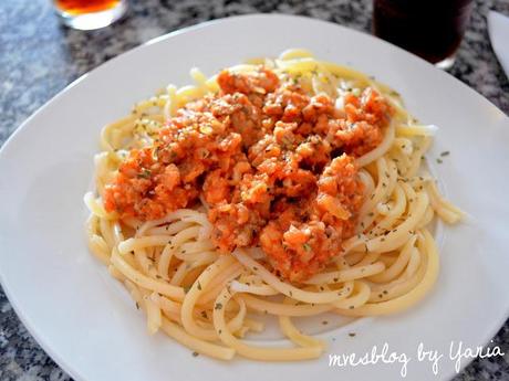 Pici Toscanos con cerdo y salsa de tomate