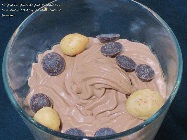 Mus de chocolate al brandy