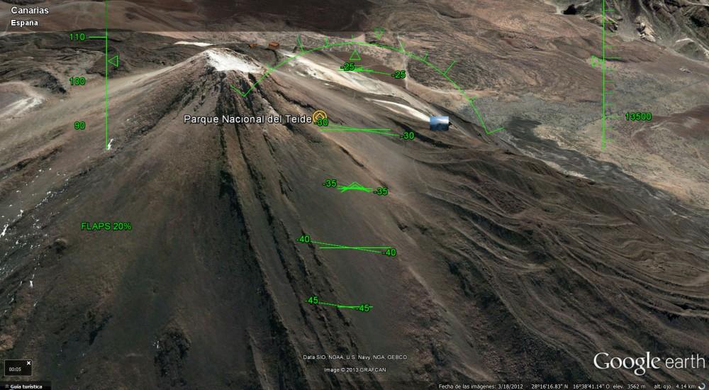 El Teide desde tu avioneta de Google Earth