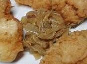 Receta Bacalao rebozado cebolla frita