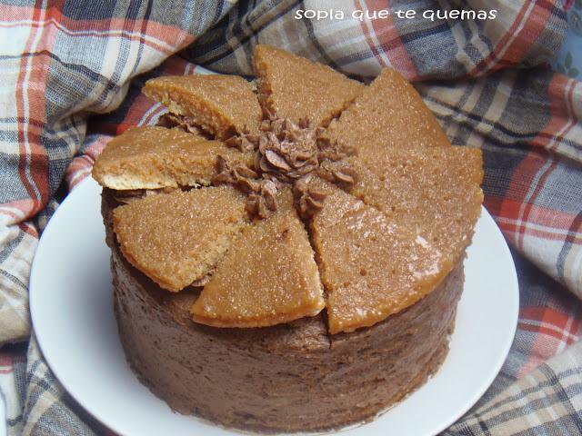 TARTA DOBOS DE MOKA Y CHOCOLATE