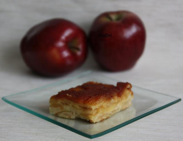 Pastel o gateau de manzanas invisible al caramelo