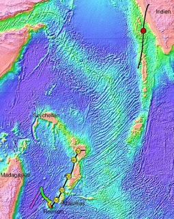 Restos de un Antiguo Continente bajo el Océano Índico