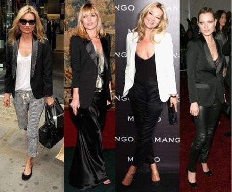 Olivia Palermo, Kate Moss, Kim Kardashian y muchas famosas adoran la chaqueta de esmoquin.