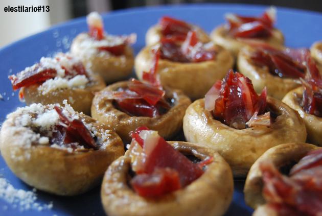 El Recetario: Champiñones rellenos de jamón