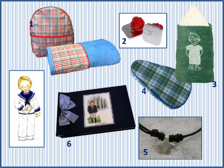 collage comunión niño