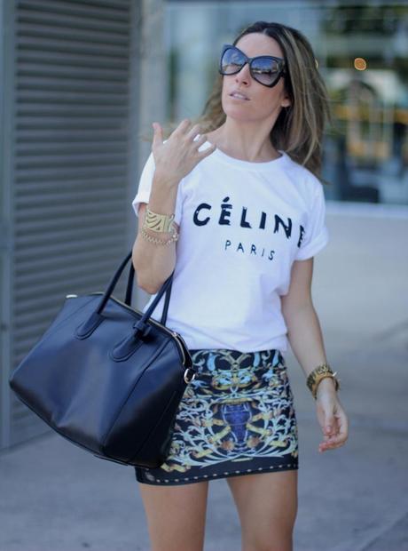 Celine logo tee look (2)