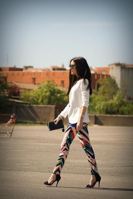 Pantalón de rayas PERSUNMALL Pantalón de rayas PERSUNMALL