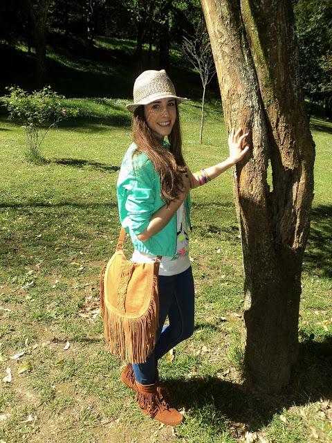 Combinando una chaqueta verde