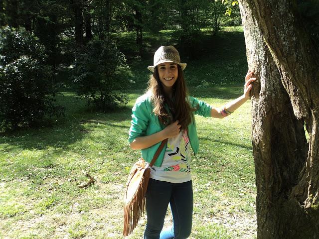 Combinando una chaqueta verde