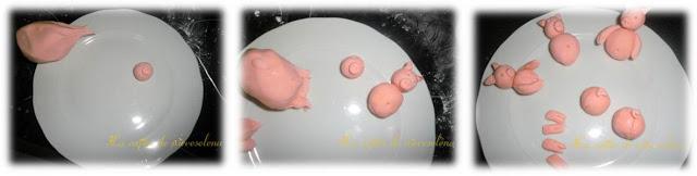 Tarta de chocolate cerditos en  cuba de barro