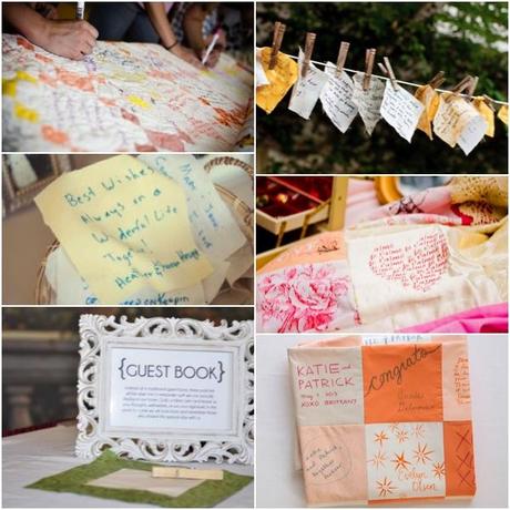 Quilt as wedding guest book