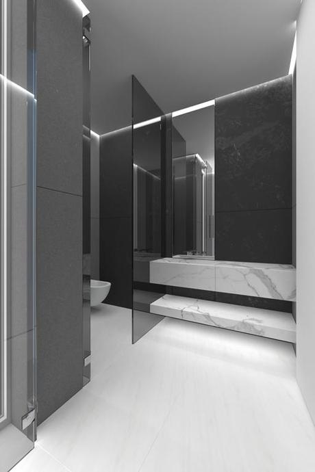 Diseños de cuartos de baño para la vivienda proyectada por A-cero en Beirut