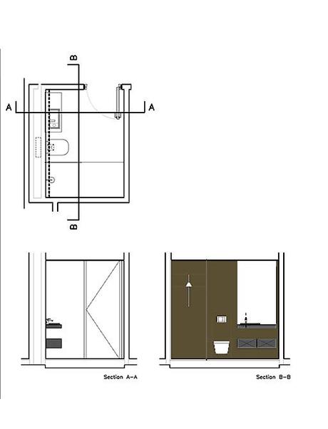 Diseños de cuartos de baño para la vivienda proyectada por A-cero en Beirut