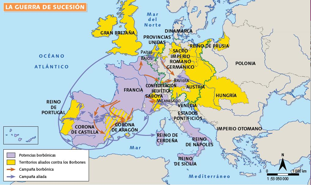 La Guerra de Sucesión española y la paz de Utrech