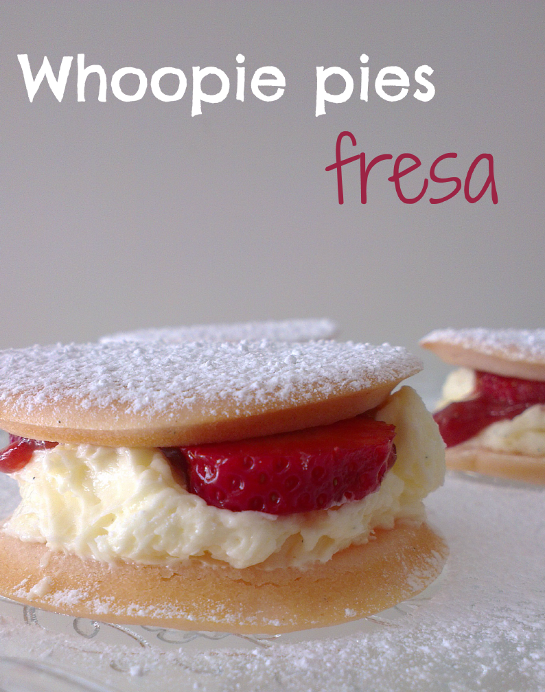 ♥ Whoopie pies de fresa 