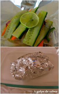 Filete de rosada en papillote