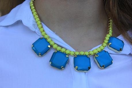 fluor statement necklace