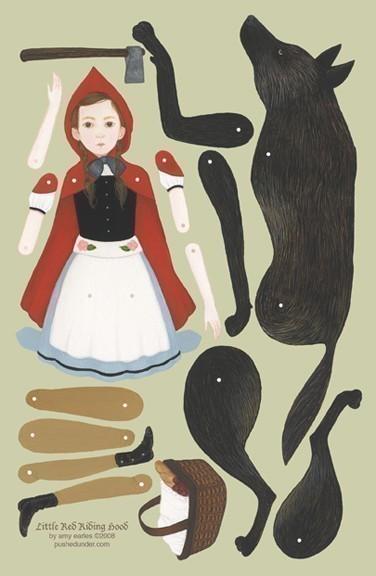 Muñeco movil caperucita roja