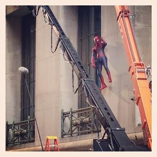 Fotos del detrás de cámaras de Amazing Spiderman 2