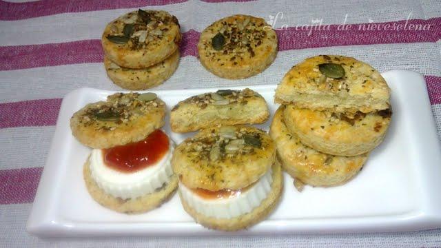 Scones de pesto y anchoa