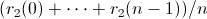 [;(r_2(0)+\cdots+r_2(n-1))/n;]