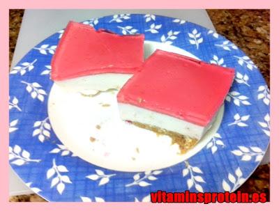 Tarta de queso y fresa fitnes