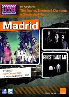 This Drama, Zombies & Diamonds y Ghost and Me, este sábado en Madrid en el '4C717UD Fest'