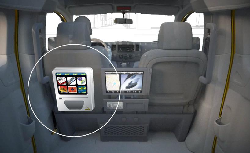 Máquinas de vending en los taxis de Nueva York