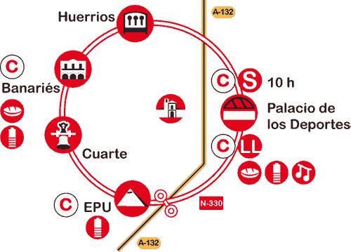 mapa del recorrido de la marcha