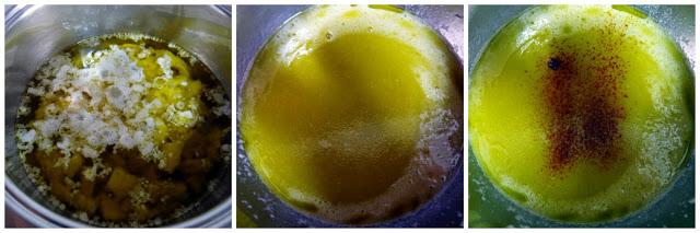 Cous-cous negro con bacalao desmigado y su pil-pil de azafrán.