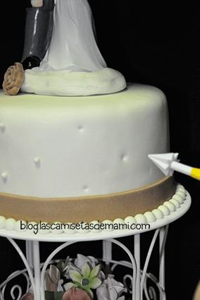 Tarta de boda hecha decorada con fondant Tarta boda fondant