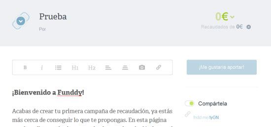Funddy - Crowdfunding sencillo para tus proyectos personales y/o profesionales
