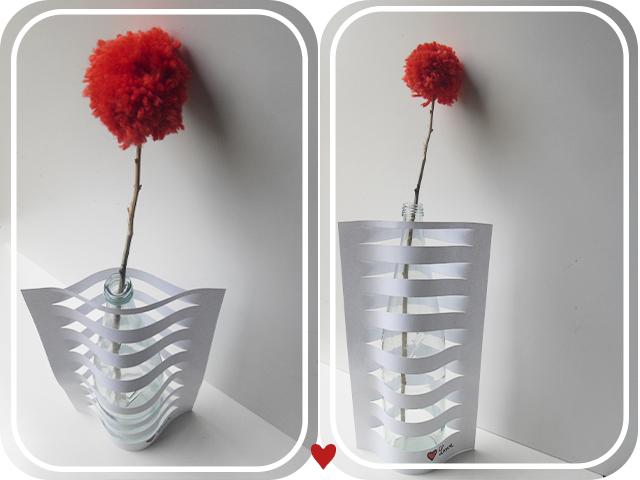 DIY: Cómo hacer un jarrón con papel y una botella, por Yonolotiraría