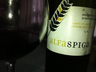 Vino Alfa spiga 2005 cata
