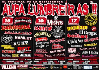 Cartel completo del Festival Aupa Lumbreiras 2013
