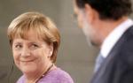 Merkel y Rajoy momentos antes de tener un ratito íntimo