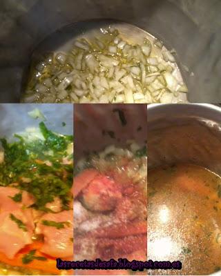 Fideos al vapor con pollo. (Plato marroquí).