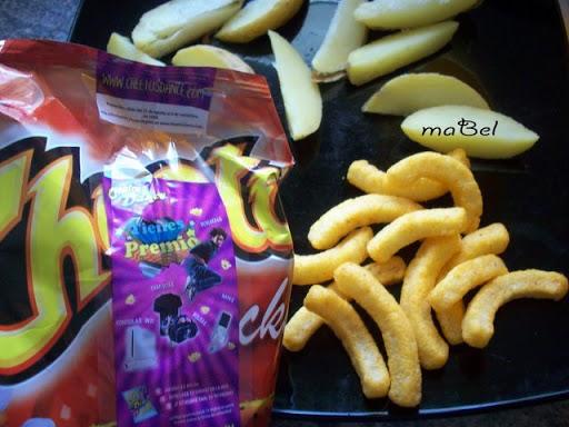 Patatas fritas en gajos - super veloz!