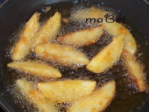 Patatas fritas en gajos - super veloz!