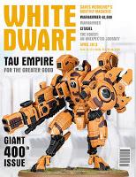 Portada de la edición anglosajona del número 400 de la revista White Dwarf