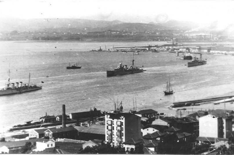 1923: La Escuadra Española en el Puerto de Santander