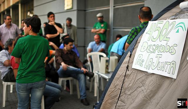 Acampados contra la desesperación