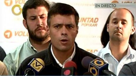El dirigente nacional de Voluntad Popular, Leopoldo López / Captura Globovisión