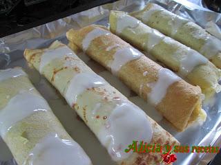 CRÊPES DE ESPINACAS Y CREMA DE QUESO