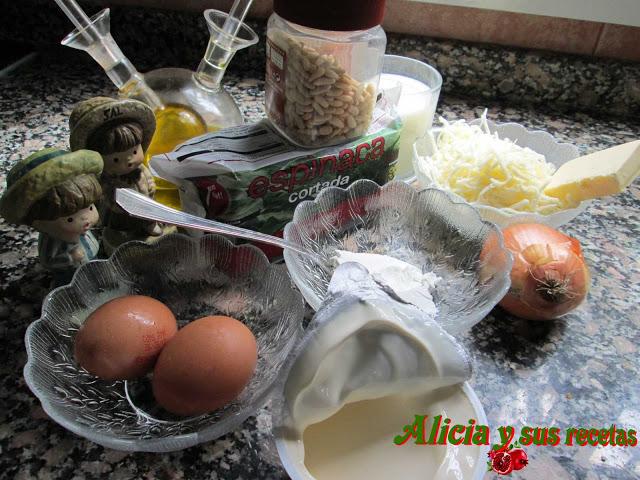 CRÊPES DE ESPINACAS Y CREMA DE QUESO