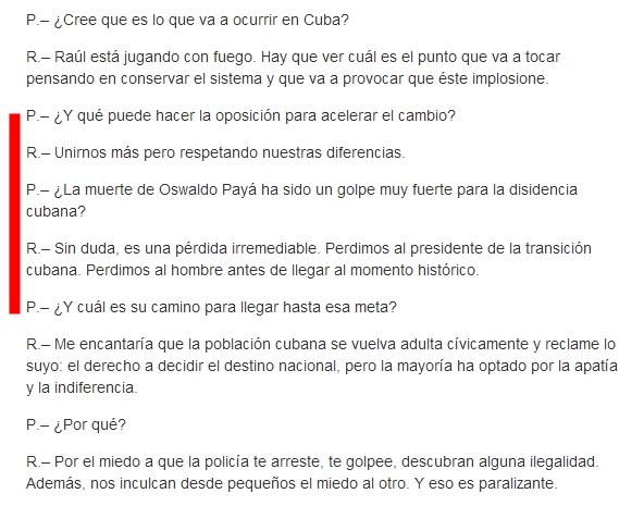 M.C.L. RESPONDE A YOANI SOBRE OSWALDO PAYÁ