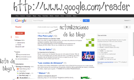Tutorial para el blog: google reader Tutorial para el blog: google reader