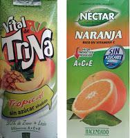 Zumos con fosfatos, aspartamo, e incluso con aceite vegetal Zumos con fosfatos, aspartamo, e incluso con aceite vegetal